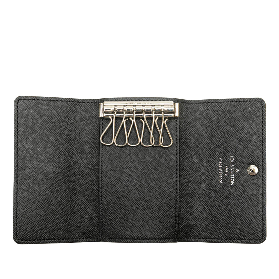 Black Louis Vuitton Damier Graphite 6 Key Holder