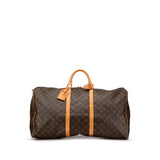 Brown Louis Vuitton Monogram Keepall 60 Travel Bag