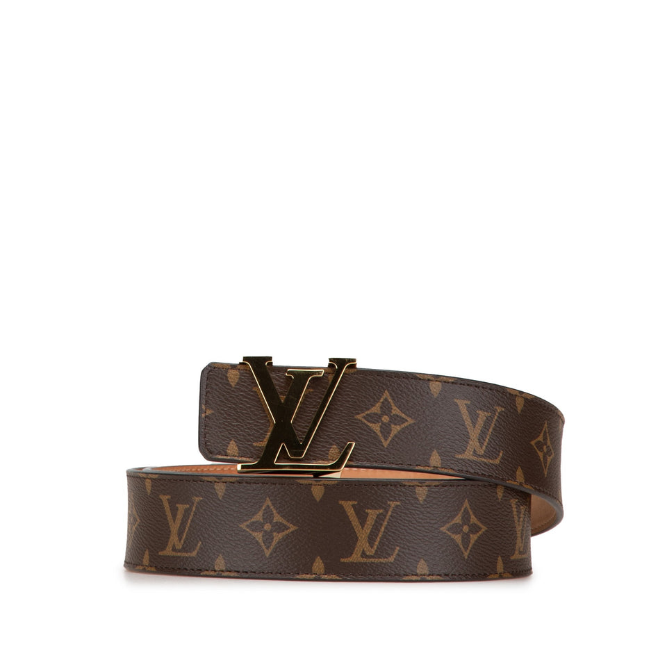 Brown Louis Vuitton Monogram Initiales Reversible Belt