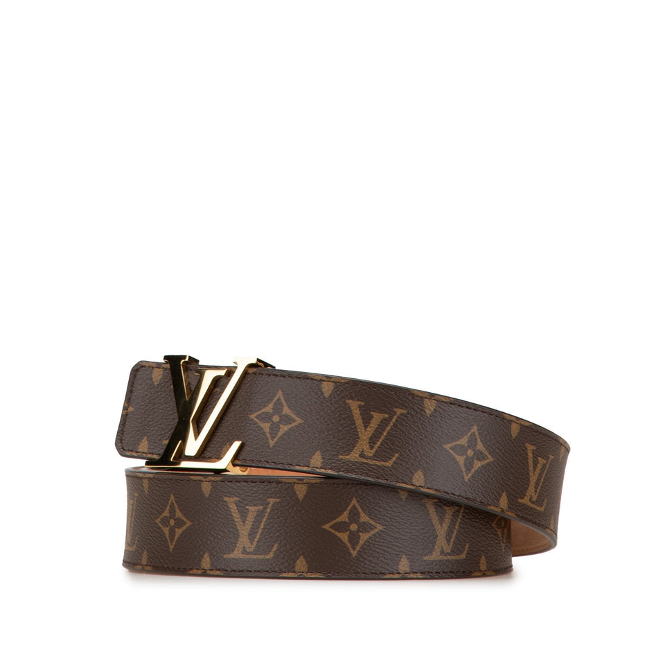 Brown Louis Vuitton Monogram Initiales Reversible Belt