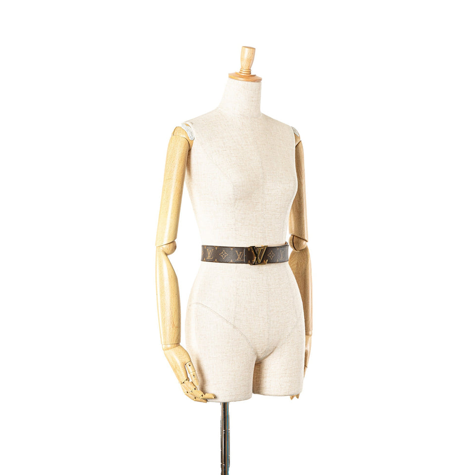 Brown Louis Vuitton Monogram Initiales Reversible Belt