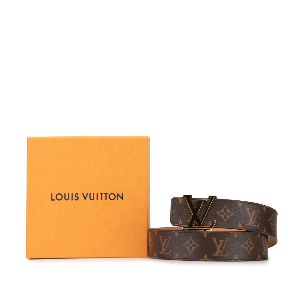 Brown Louis Vuitton Monogram Initiales Reversible Belt