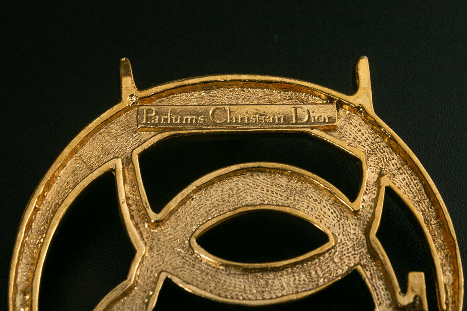 Broche en métal doré Christian Dior