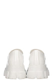 PRADA Monolith Pointy Loafers White