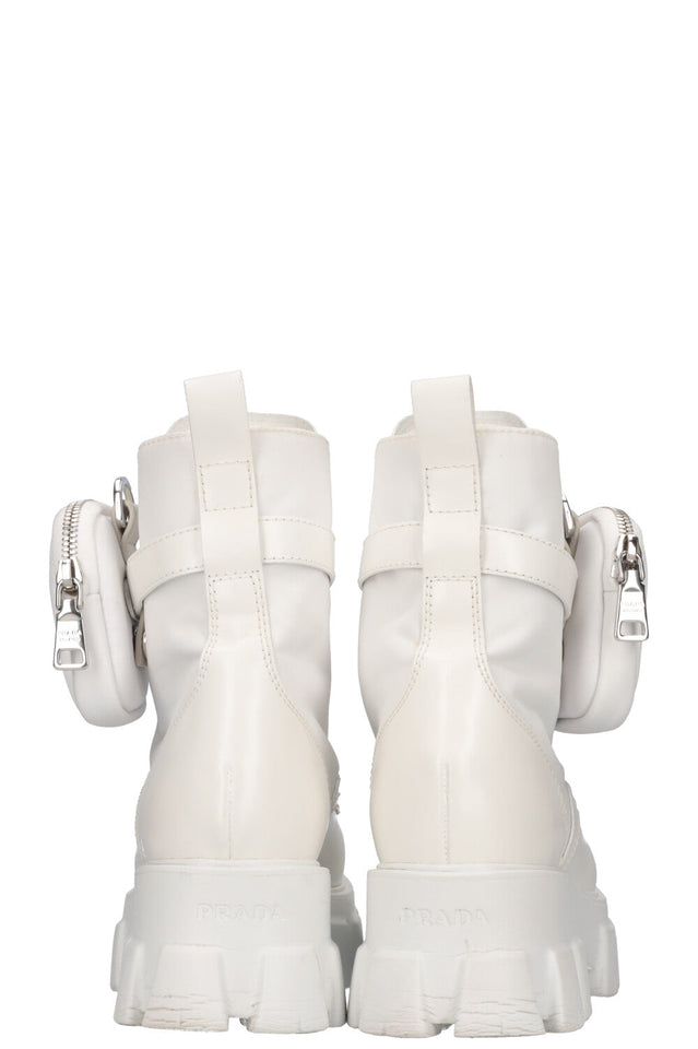PRADA Monolith Boots White Nylon