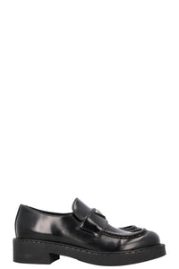PRADA Triangle Logo Platform Loafers Black