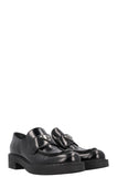 PRADA Triangle Logo Platform Loafers Black
