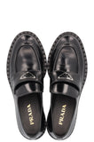 PRADA Triangle Logo Platform Loafers Black
