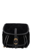 PRADA Quilted Ring Belt Bag Velvet Black