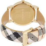 Burberry Ladies The City Haymarket Check Yellow Gold Watch BU9026