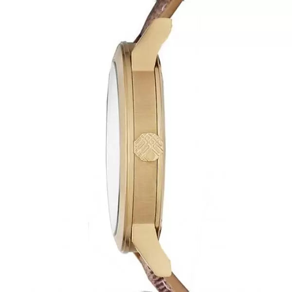 Burberry Ladies The City Haymarket Check Yellow Gold Watch BU9026