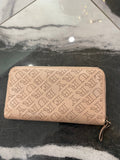 BURBERRY PERFORATED CALFSKIN ZIP AROUND WALLET