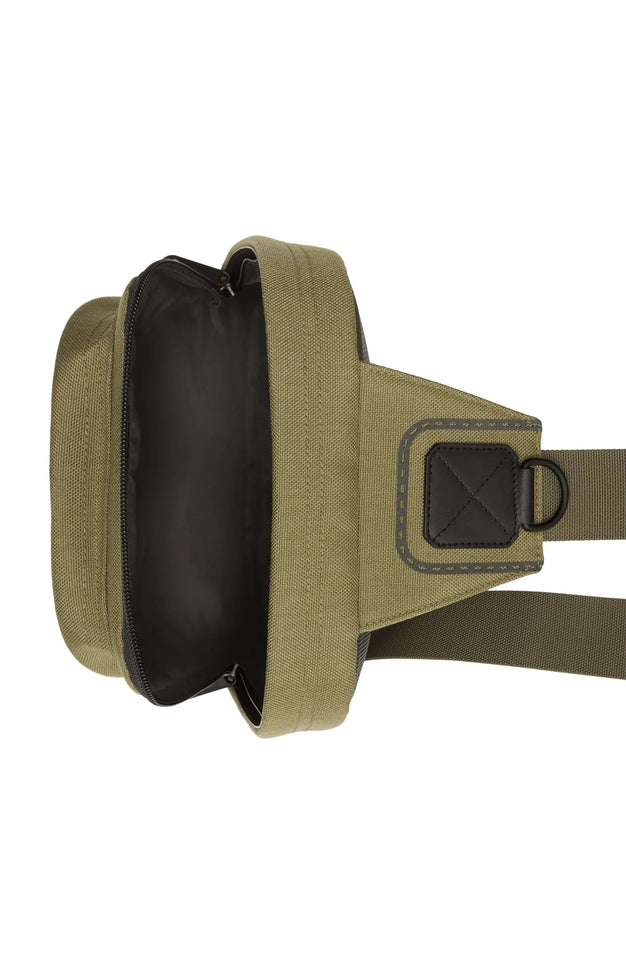 BURBERRY HORSEFERRY PRINT NYLON CANVAS CROSSBODY BAG