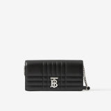 BURBERRY QUILTED LEATHER LOLA WALLET ON A CHAIN