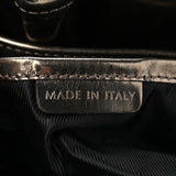 BURBERRY ROWAN STUDDED METALLIC SATCHEL PEWTER