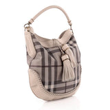 BURBERRY SMOKED CHECK PARADE HOBO BAG