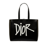 Black Dior x Stussy Large Logo Applique Tote