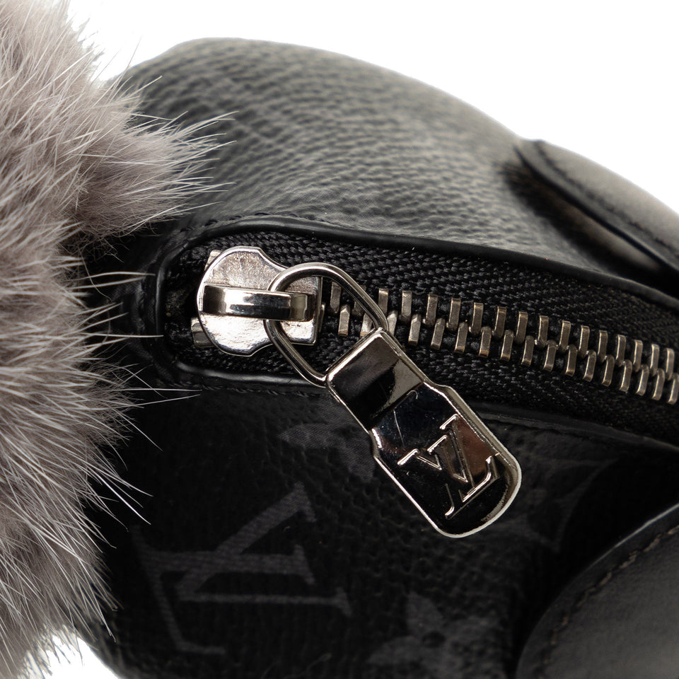 Black Louis Vuitton Monogram Eclipse Chinchilla Pouch