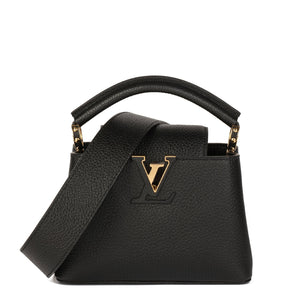 Louis Vuitton Black Taurillon Leather Mini Capucines Shoulder Bag