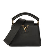 Louis Vuitton Black Taurillon Leather Mini Capucines Shoulder Bag