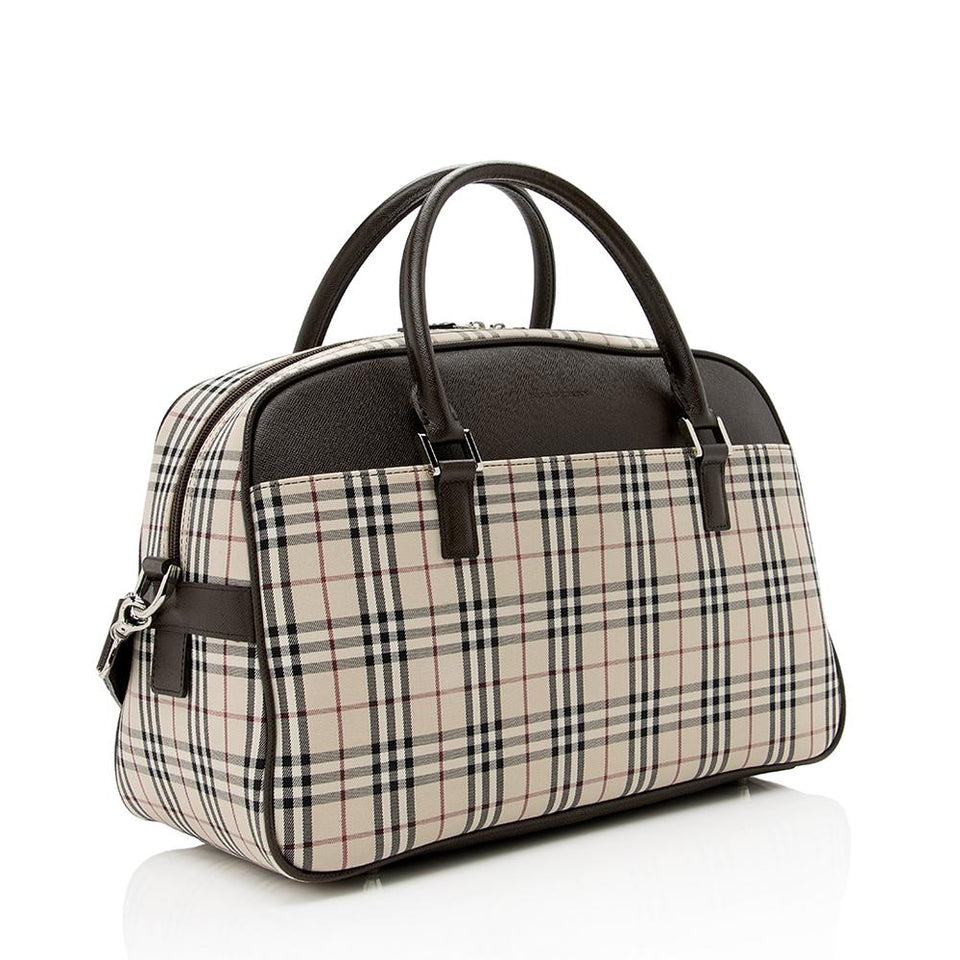 Burberry Check Duffel Bag (SHF-13736)