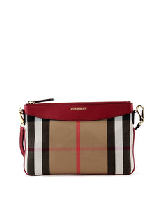 BURBERRY HOUSE CHECK DERBY CROSSBODY CLUTCH BAG