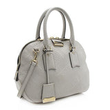 Burberry Embossed Check Leather Orchard Small Satchel