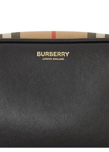 BURBERRY HALF CUBE LEATHER CROSSBODY BAG