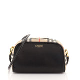 BURBERRY HALF CUBE LEATHER CROSSBODY BAG