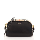 BURBERRY HALF CUBE LEATHER CROSSBODY BAG