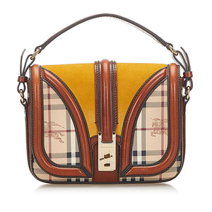 Burberry Haymarket Check Brickfield Satchel (SHG-18436)