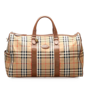 Burberry Haymarket Check Canvas Boston Bag (SHG-11746)