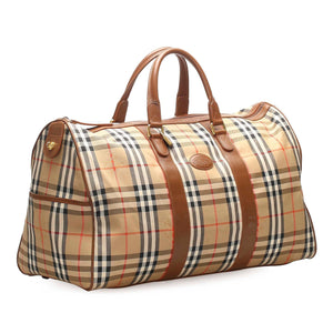 Burberry Haymarket Check Canvas Boston Bag (SHG-11746)