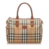 Burberry Haymarket Check Canvas Boston Bag (SHG-17268)