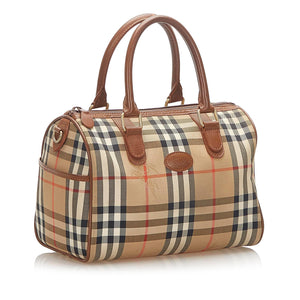 Burberry Haymarket Check Canvas Boston Bag (SHG-17268)