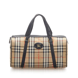 Burberry Haymarket Check Canvas Boston Bag (SHG-17747)