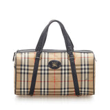 Burberry Haymarket Check Canvas Boston Bag (SHG-17747)