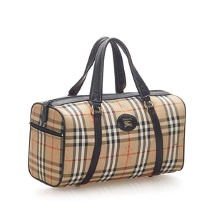 Burberry Haymarket Check Canvas Boston Bag (SHG-17747)