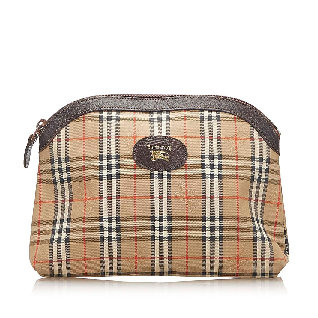 Burberry Haymarket Check Canvas Clutch Bag (SHG-18407)