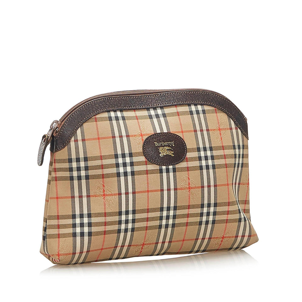 Burberry Haymarket Check Canvas Clutch Bag (SHG-18407)