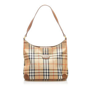 Burberry Haymarket Check Canvas Shoulder Bag (SHG-16311)