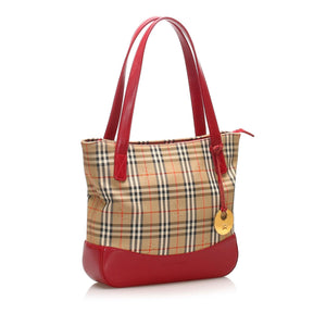 Burberry Haymarket Check Canvas Tote Bag (SHG-11814)