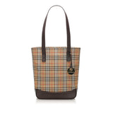 Burberry Haymarket Check Canvas Tote Bag (SHG-12047)