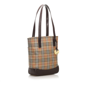 Burberry Haymarket Check Canvas Tote Bag (SHG-12047)