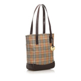Burberry Haymarket Check Canvas Tote Bag (SHG-12047)