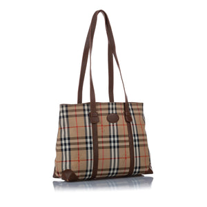 Burberry Haymarket Check Canvas Tote Bag (SHG-15892)