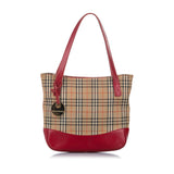 Burberry Haymarket Check Canvas Tote Bag (SHG-16998)
