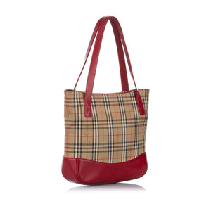 Burberry Haymarket Check Canvas Tote Bag (SHG-16998)