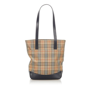 Burberry Haymarket Check Canvas Tote Bag (SHG-17508)