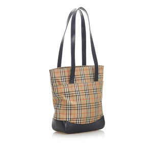 Burberry Haymarket Check Canvas Tote Bag (SHG-17508)